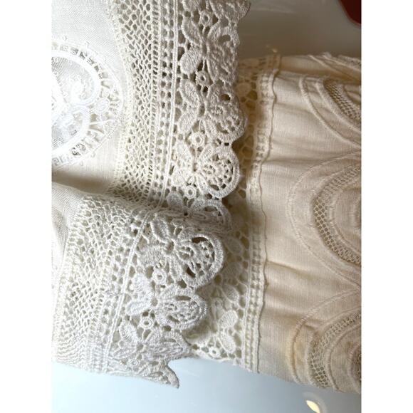 Alice + Olivia Alora Embroidered Crochet Lace Eyelet Floral Maxi Dress Size 4 - Picture 8 of 11